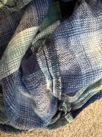 Old Navy Long-Sleeve Plaid Pocket Shirt, Blue Plaid, Size 18-24 months, Kids 24 Month (18-24M)