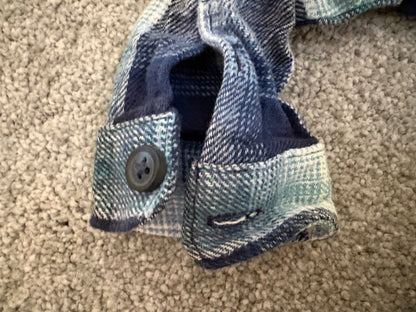 Old Navy Long-Sleeve Plaid Pocket Shirt, Blue Plaid, Size 18-24 months, Kids 24 Month (18-24M)