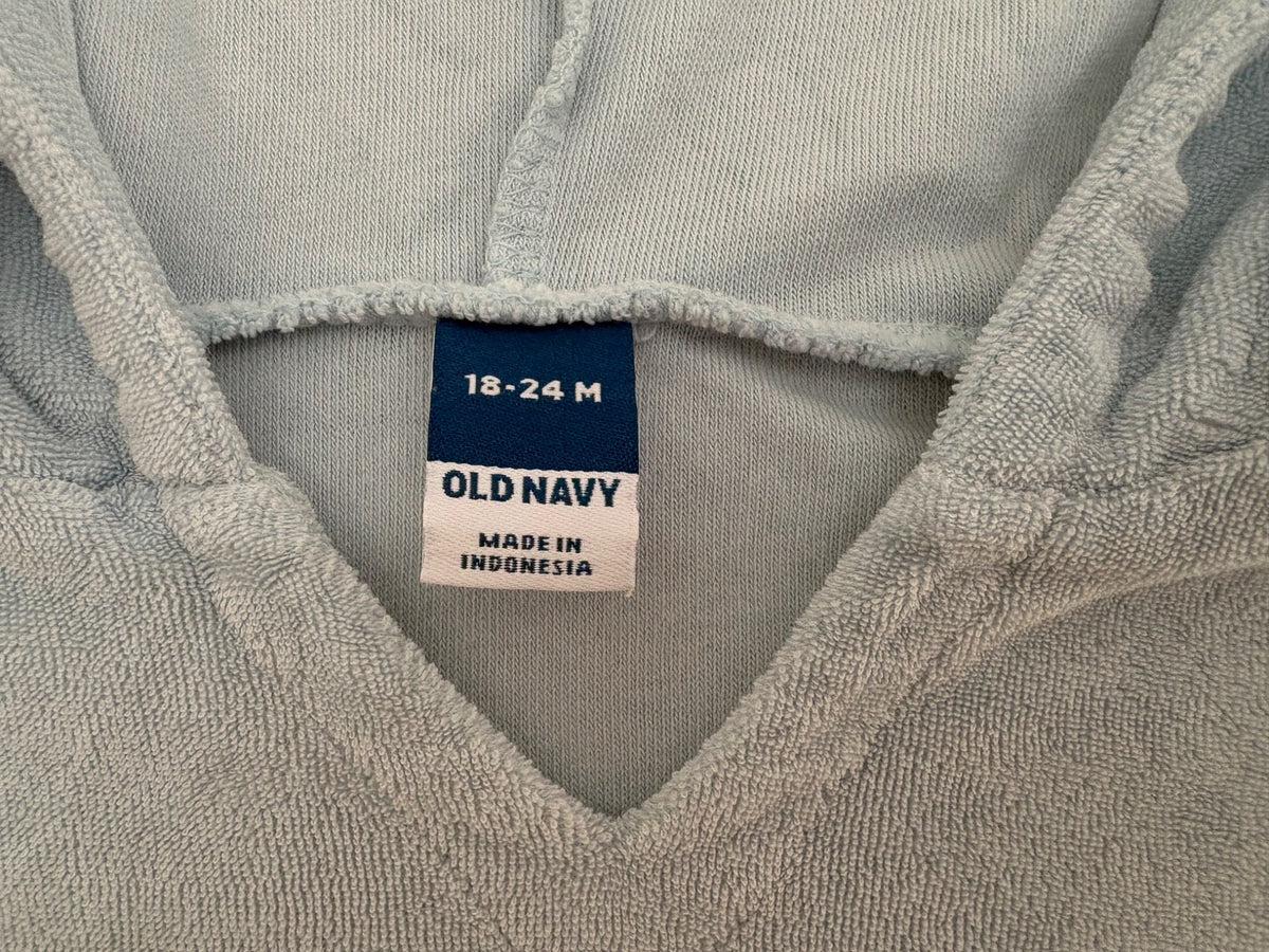 Old Navy Critter Swim Cover-Up Hoodie, Blue Shark, 18-24 months, Kids 24 Month (18-24M)
