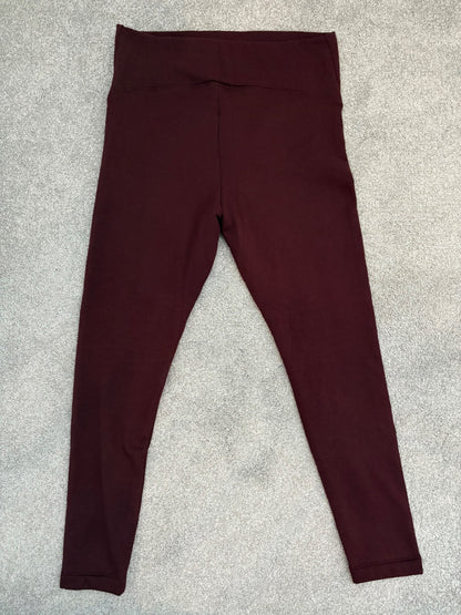 Old Navy Maternity Full Panel Fleece-Lined Leggings, Raisin Arizona, Size M, Maternity M (8-10)