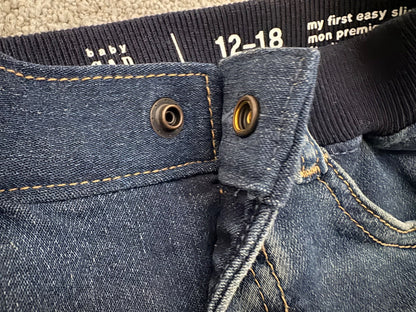 Baby Gap My First Jeans, Dark Wash, 12-18 months, Kids 18 Month (12-18M)