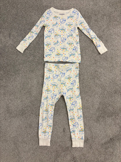 Old Navy Unisex Snug-Fit Printed Cereal and Milk Pajama Set for Toddler, 3T, Kids 3T