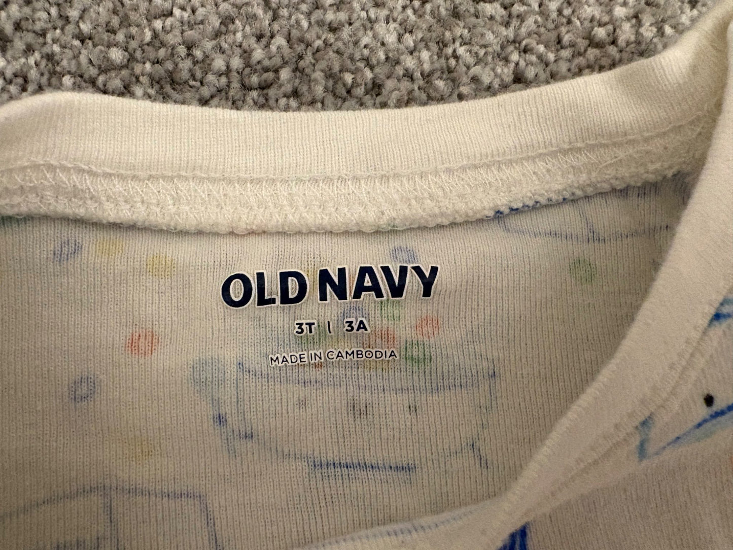 Old Navy Unisex Snug-Fit Printed Cereal and Milk Pajama Set for Toddler, 3T, Kids 3T