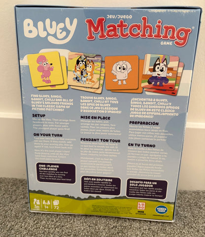 Wonder Forge Bluey Matching Game, 3+ years, New in Box