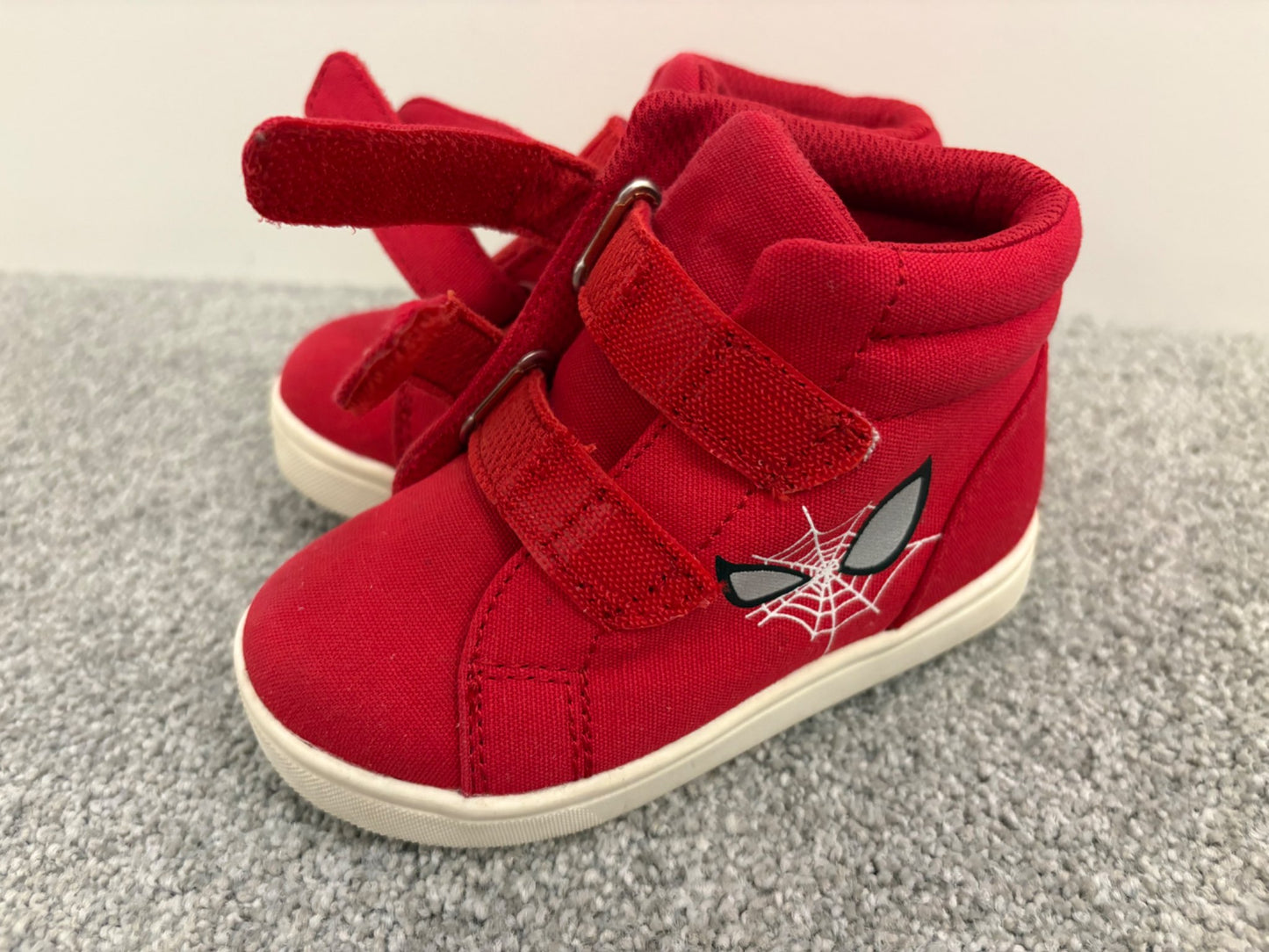 Baby Gap Marvel Spiderman High Top Sneakers, Red, Size 7, Shoes 7 (Walkers:12-24 mth)