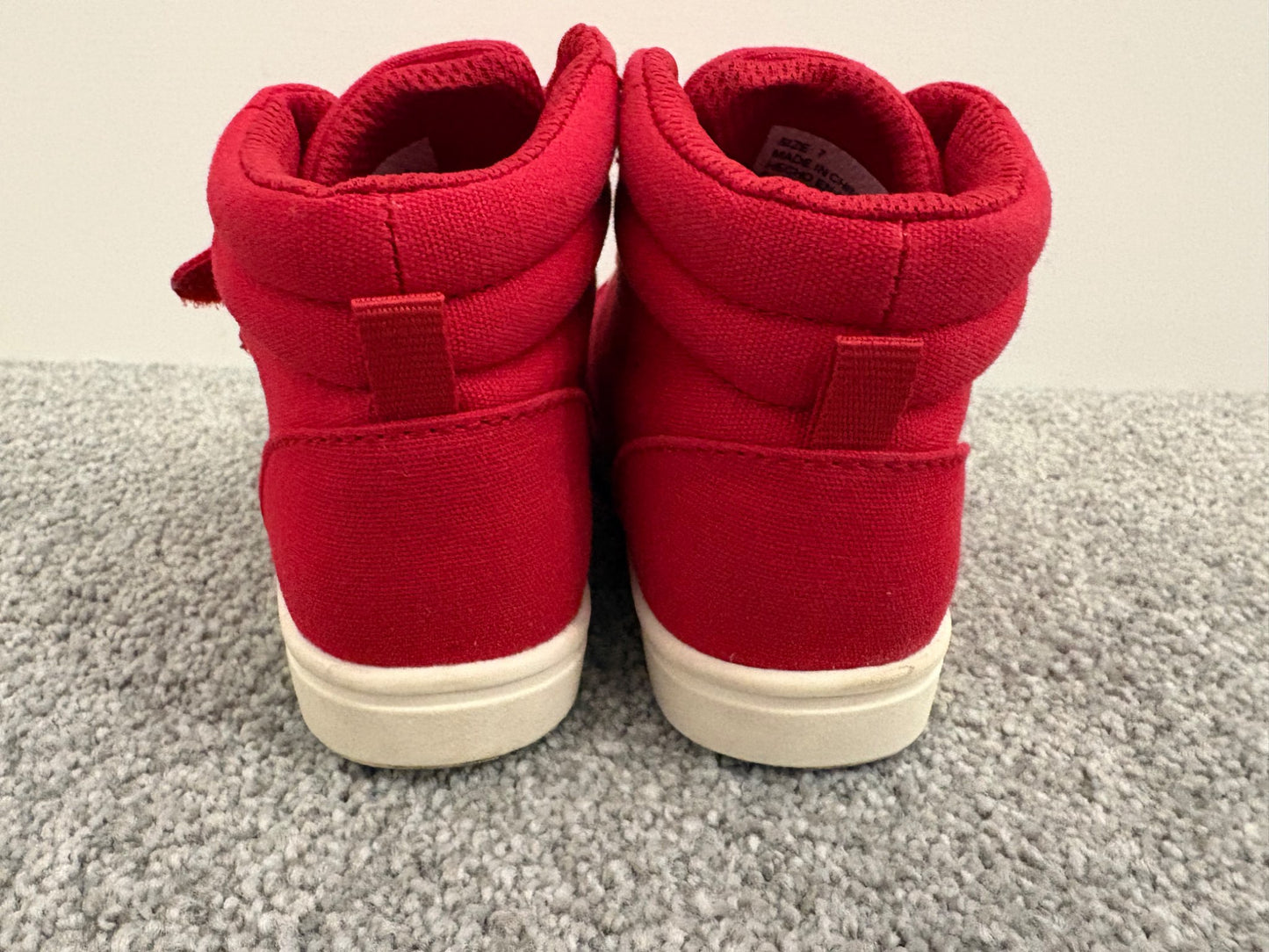 Baby Gap Marvel Spiderman High Top Sneakers, Red, Size 7, Shoes 7 (Walkers:12-24 mth)