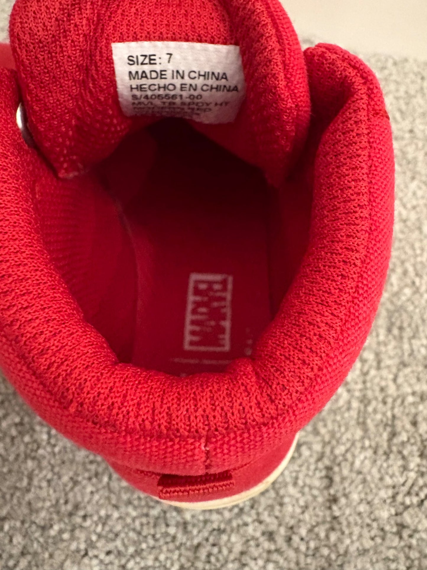Baby Gap Marvel Spiderman High Top Sneakers, Red, Size 7, Shoes 7 (Walkers:12-24 mth)