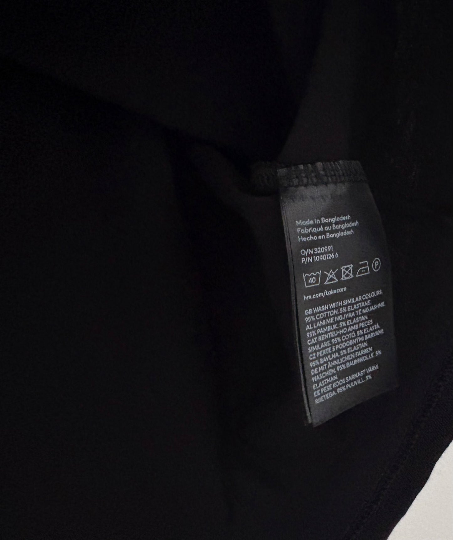 H&M MAMA Cotton T-shirt, Black, Size L, Maternity L (12-14)