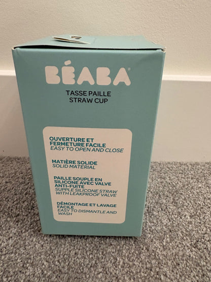 BEABA Straw Sippy Cup, Charcoal, 10 oz, 8mo+, New in Box, Sealed