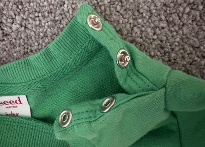 Seed Heritage Baby Boy's Chenille Elephant Appliqué Sweater, Green, 12-18 Months, Kids 18 Month (12-18M)