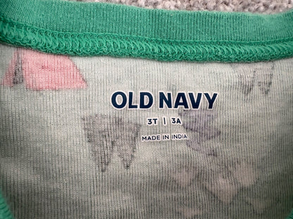 Old Navy Unisex Printed Green Adventures Snug-Fit Pajama Set for Toddler, 3T, Kids 3T