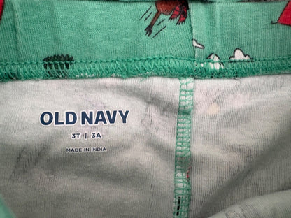 Old Navy Unisex Printed Green Adventures Snug-Fit Pajama Set for Toddler, 3T, Kids 3T