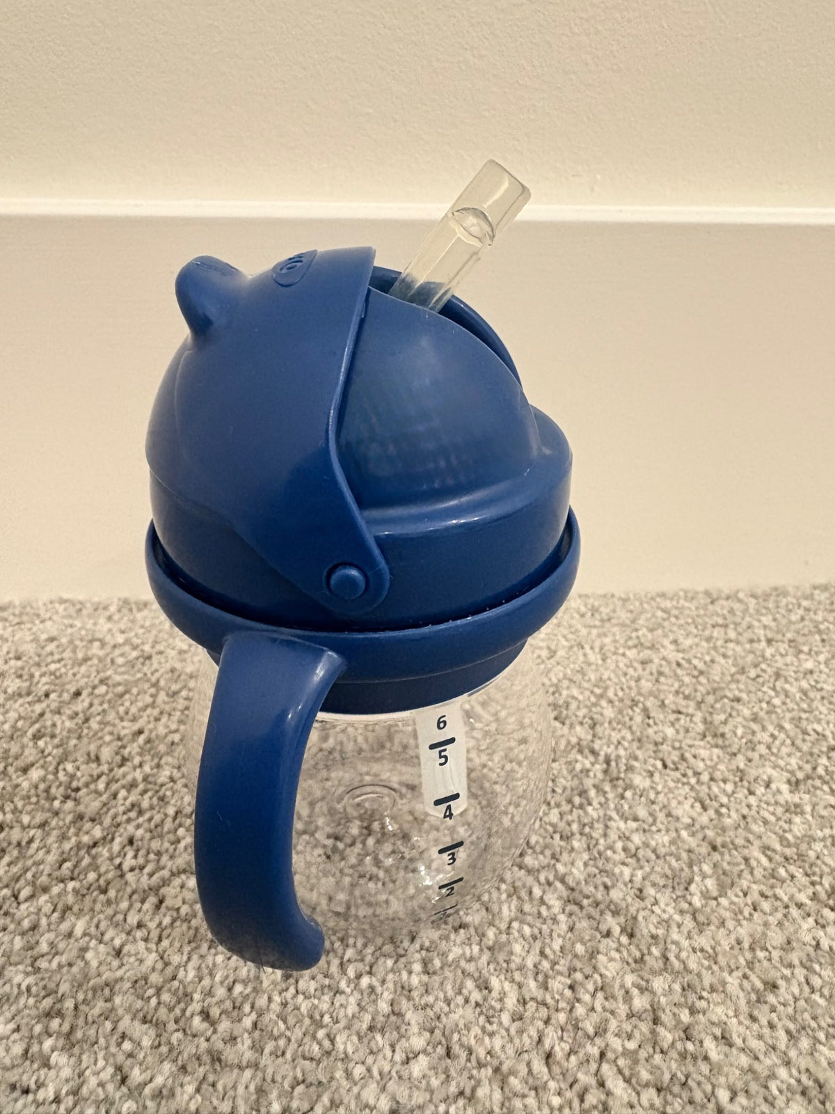 Oxo Tot Transitions Straw Cup With Removable Handles, Blue, 6 Ounce