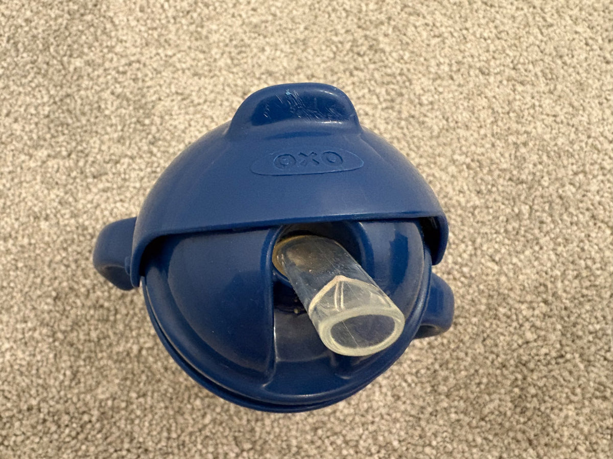 Oxo Tot Transitions Straw Cup With Removable Handles, Blue, 6 Ounce