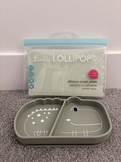 Loulou Lollipop Baby Suction Plate, Aly Alligator