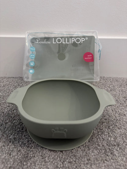 LouLou Lollipop Silicone Snack Bowl, Sage