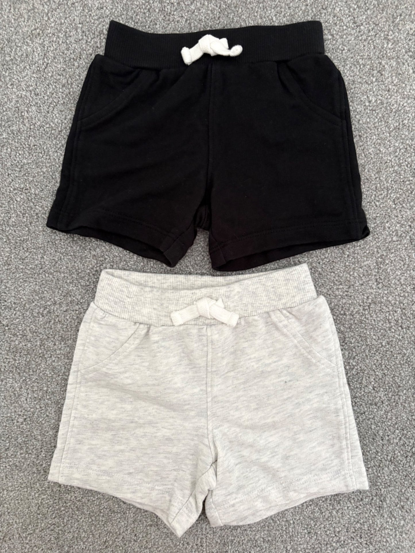 Carter’s Pull-On French Terry Shorts, 2 Pairs, 9 months, Kids 9 Month (6-9M)