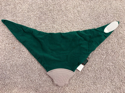 Kushies Chew Bib, Green Stars, Velcro