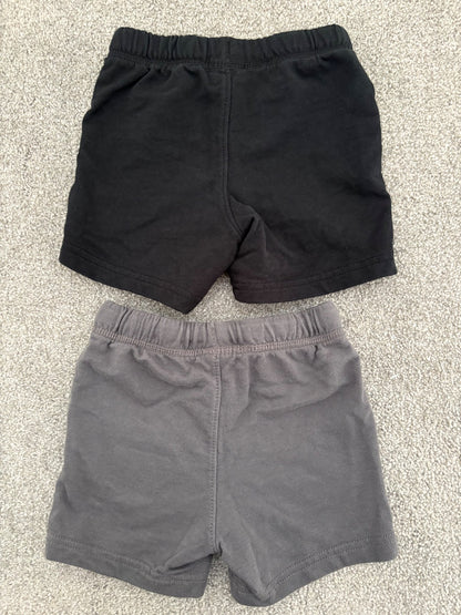 Carter’s 2-Pack French Terry Shorts, Grey & Black, 18 months, Kids 18 Month (12-18M)