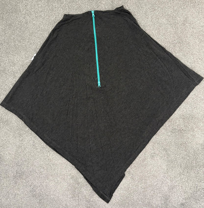 Baby Leaf Car Seat Cover, Grey with Teal Zipper
