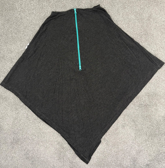 Baby Leaf Car Seat Cover, Grey with Teal Zipper