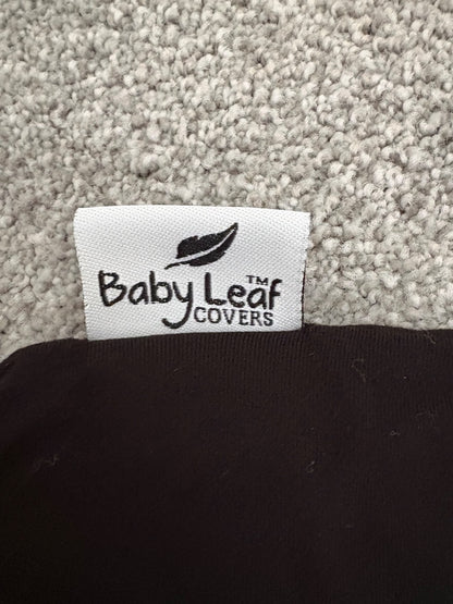 Baby Leaf Car Seat Cover, Black with Gold Zipper