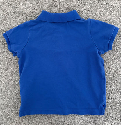 Seed Heritage Little Boy's Dino Patched Polo Top, Blue, Size 2, Kids 2T