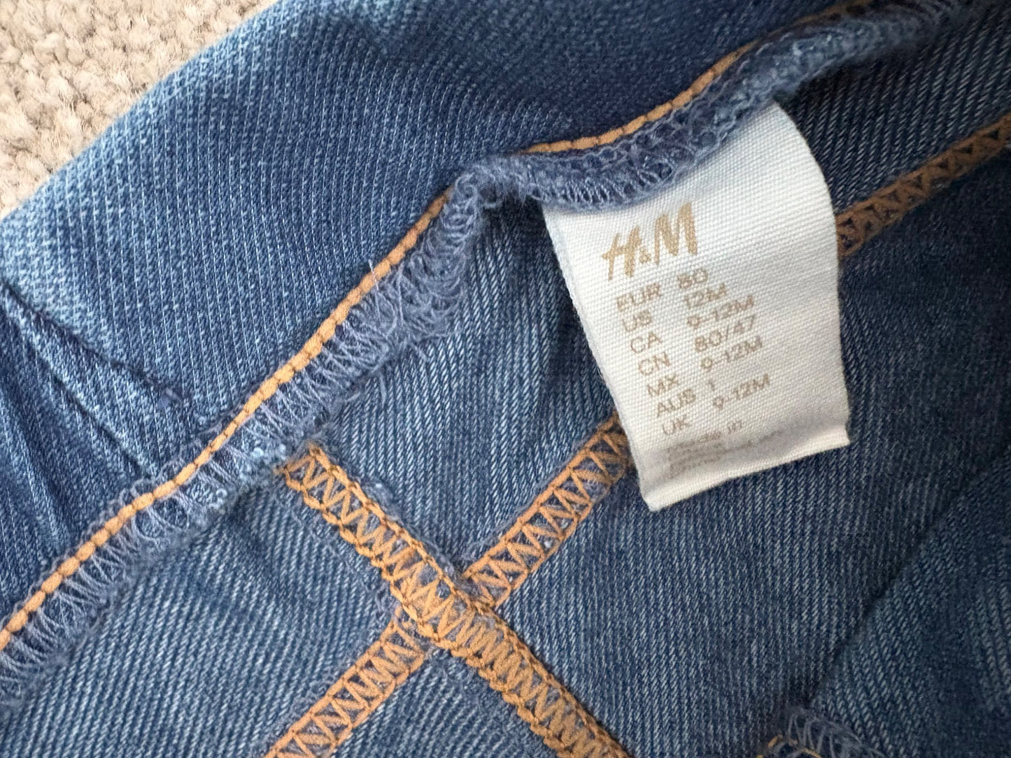 H&M 3-Pack Denim Jeggings, 9-12 months, Kids 12 Month (9-12M)