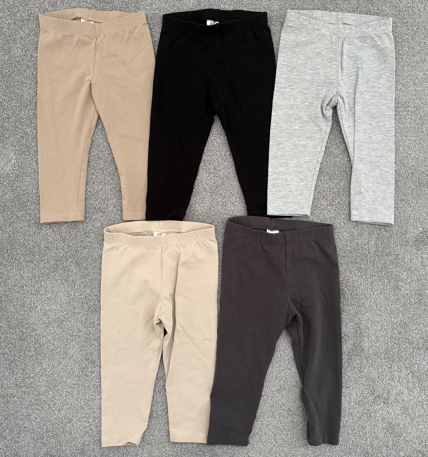 H&M 5-Pack Organic Cotton Jersey Leggings, 9-12 months, Kids 12 Month (9-12M)
