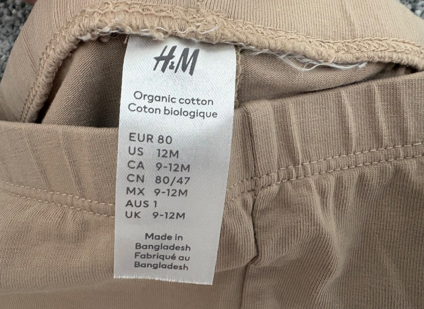 H&M 5-Pack Organic Cotton Jersey Leggings, 9-12 months, Kids 12 Month (9-12M)