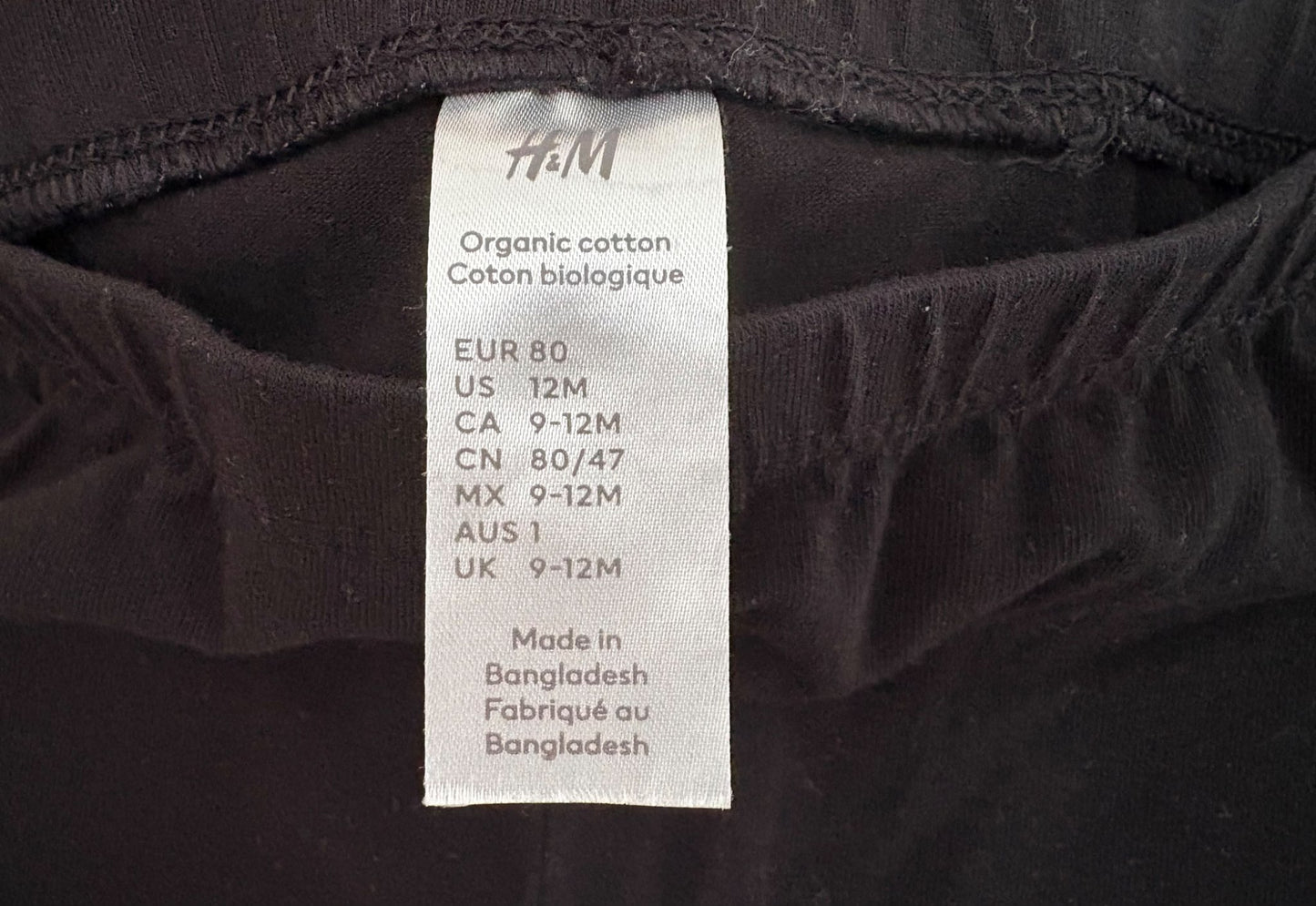 H&M 5-Pack Organic Cotton Jersey Leggings, 9-12 months, Kids 12 Month (9-12M)