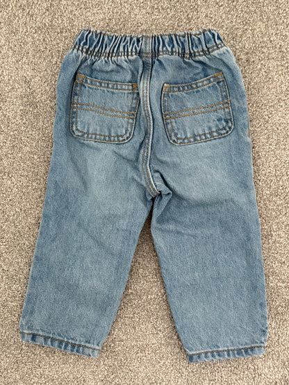 Old Navy Loose Jeans, Blue,  6-12 months, Kids 12 Month (9-12M)