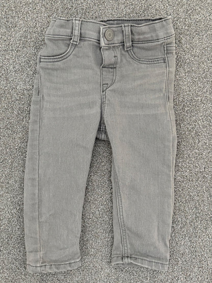 H&M Light Grey Slim Fit Jeans, 6-9 months, Kids 9 Month (6-9M)