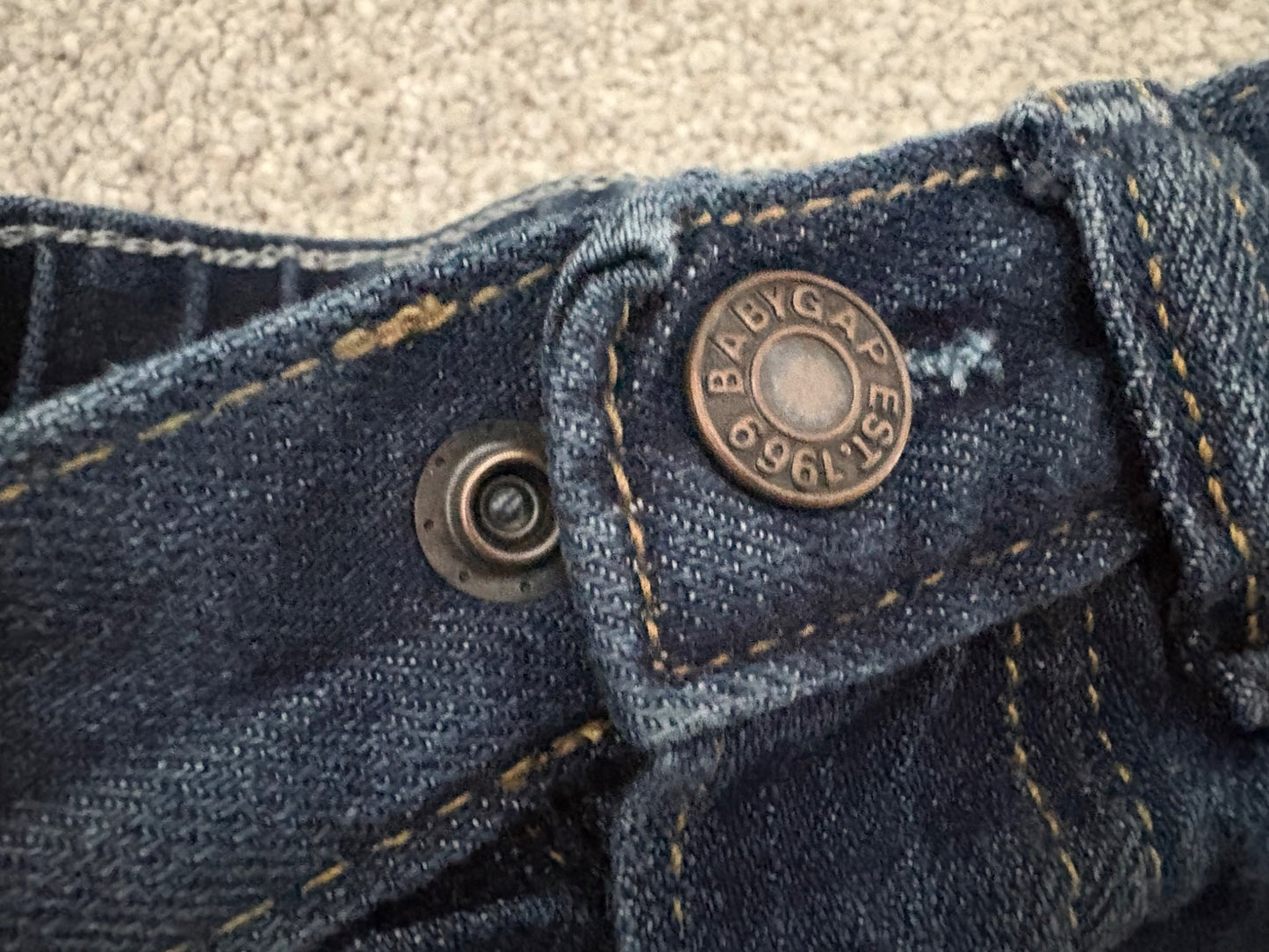 Baby Gap My First Jeans, Dark Wash, 6-12 months, Kids 12 Month (9-12M)