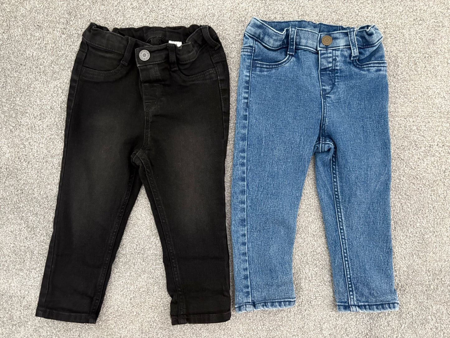 H&M 2-Pack Jeans, Blue/Black, 12-18 months, Kids 18 Month (12-18M)