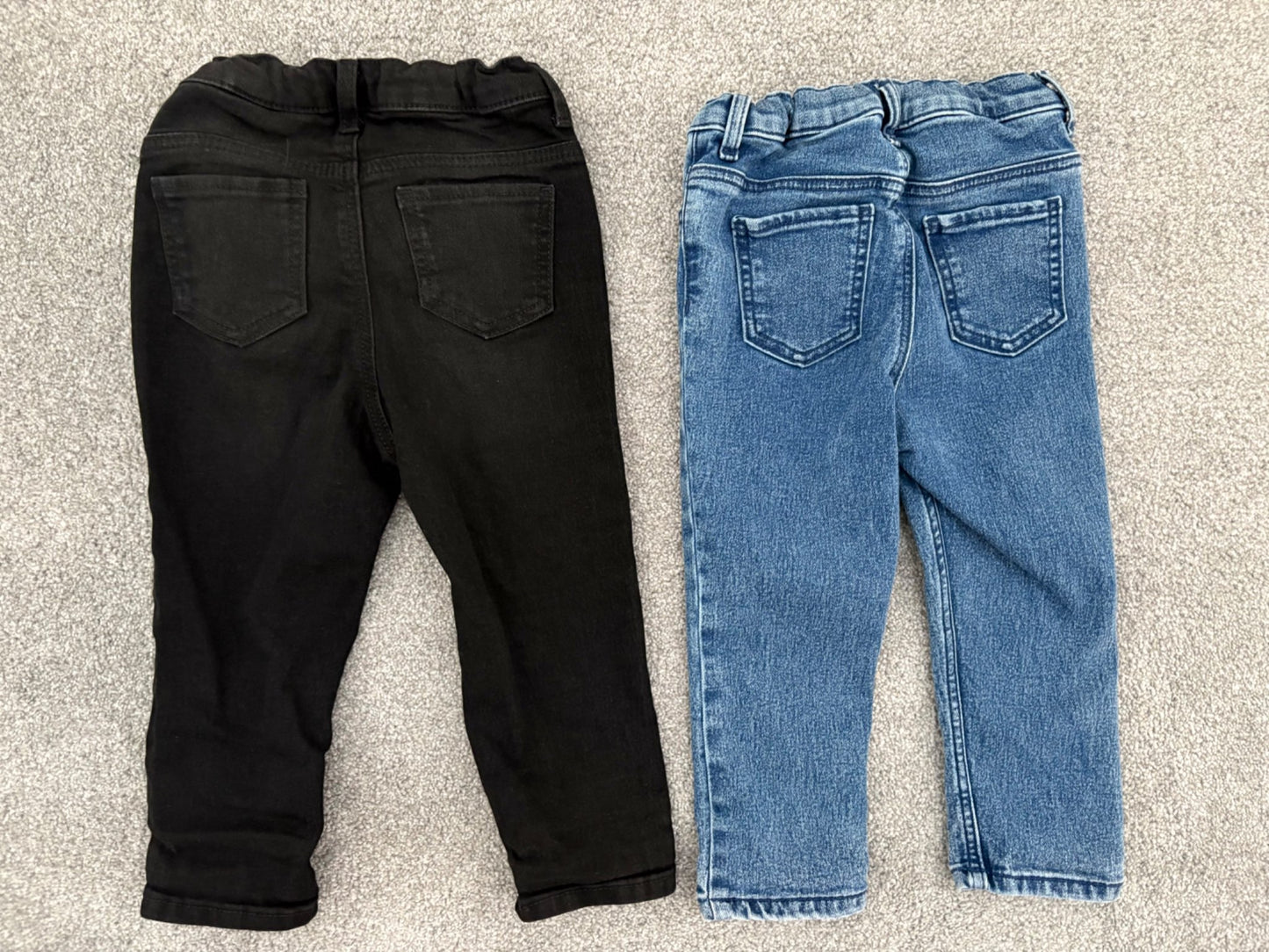H&M 2-Pack Jeans, Blue/Black, 12-18 months, Kids 18 Month (12-18M)