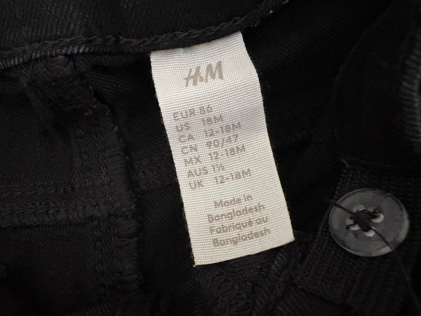 H&M 2-Pack Jeans, Blue/Black, 12-18 months, Kids 18 Month (12-18M)