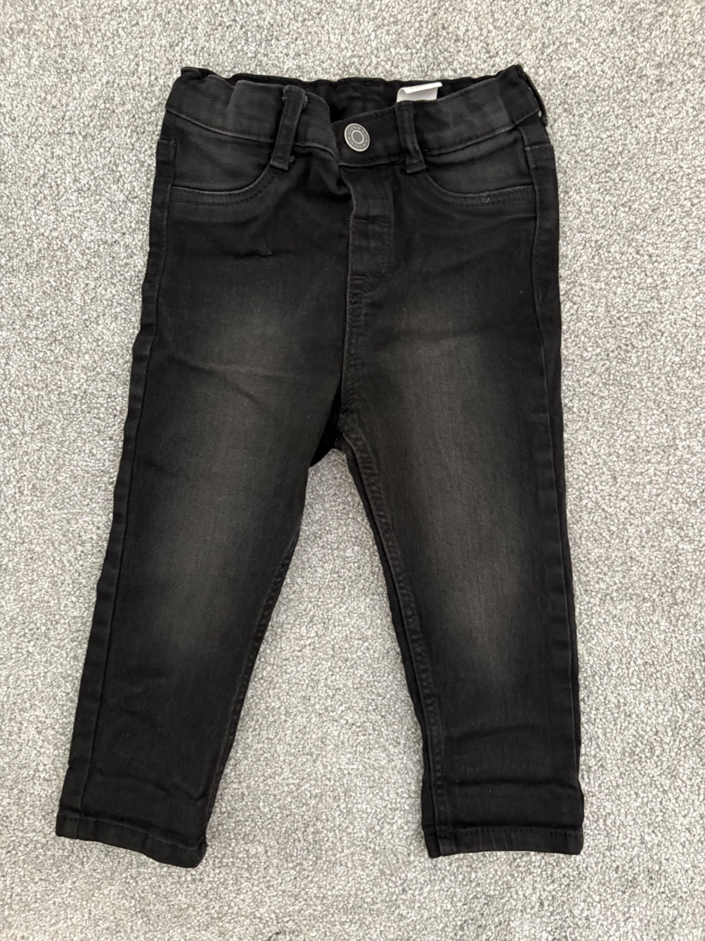 H&M Black Denim Jeans, 12-18 months, Kids 18 Month (12-18M)