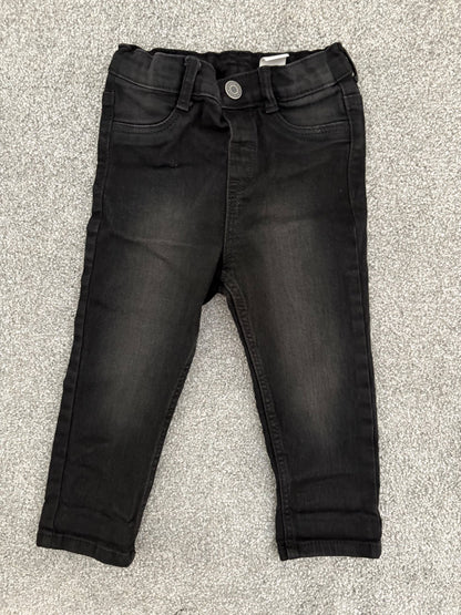 H&M Black Denim Jeans, 12-18 months, Kids 18 Month (12-18M)