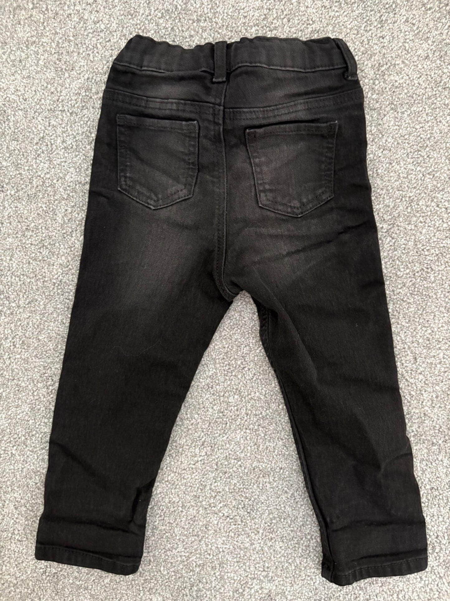 H&M Black Denim Jeans, 12-18 months, Kids 18 Month (12-18M)
