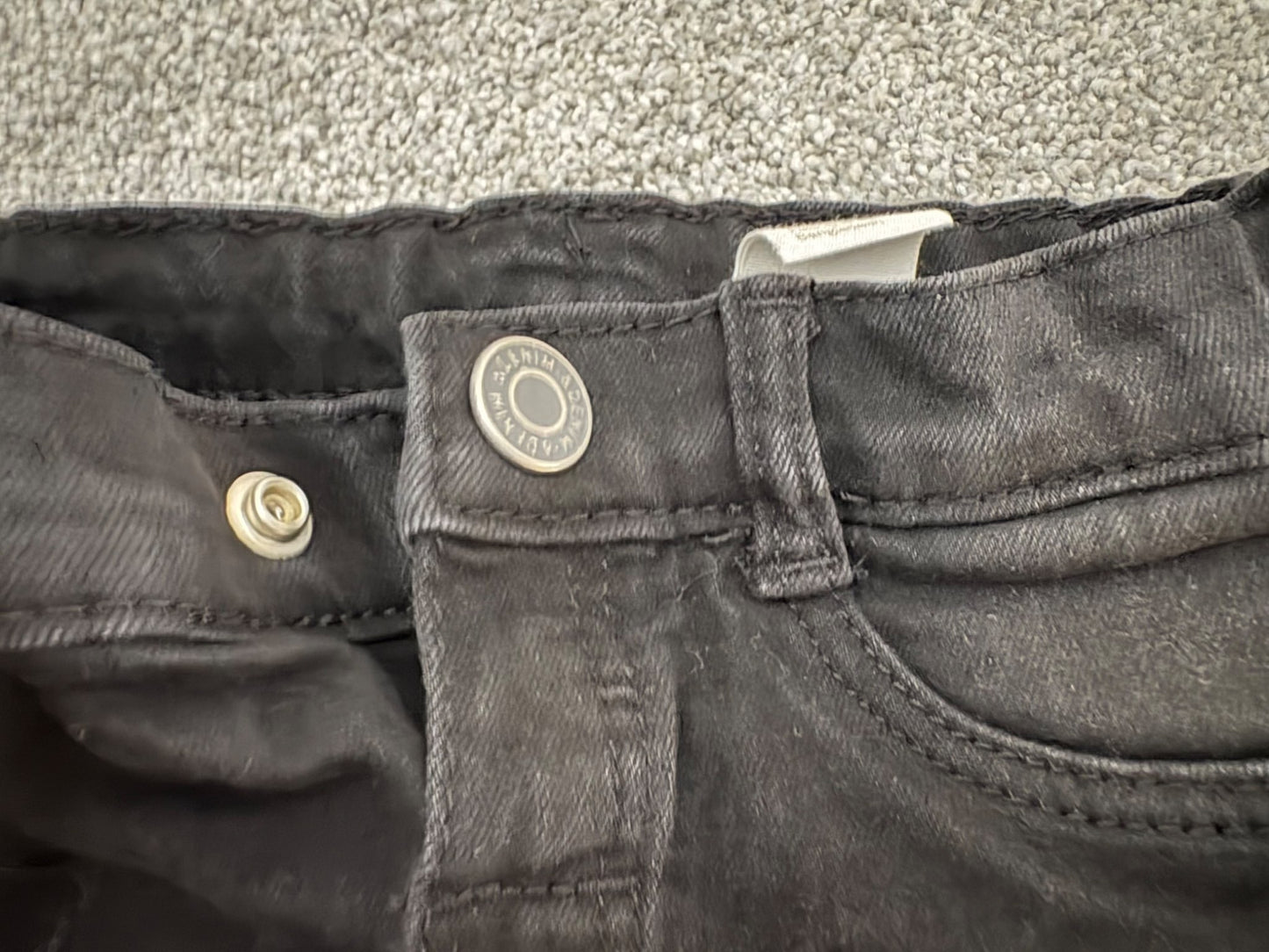 H&M Black Denim Jeans, 12-18 months, Kids 18 Month (12-18M)