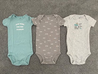 Carter’s 7-Pack Short-Sleeve Bodysuits, 9 months, Kids 9 Month (6-9M)
