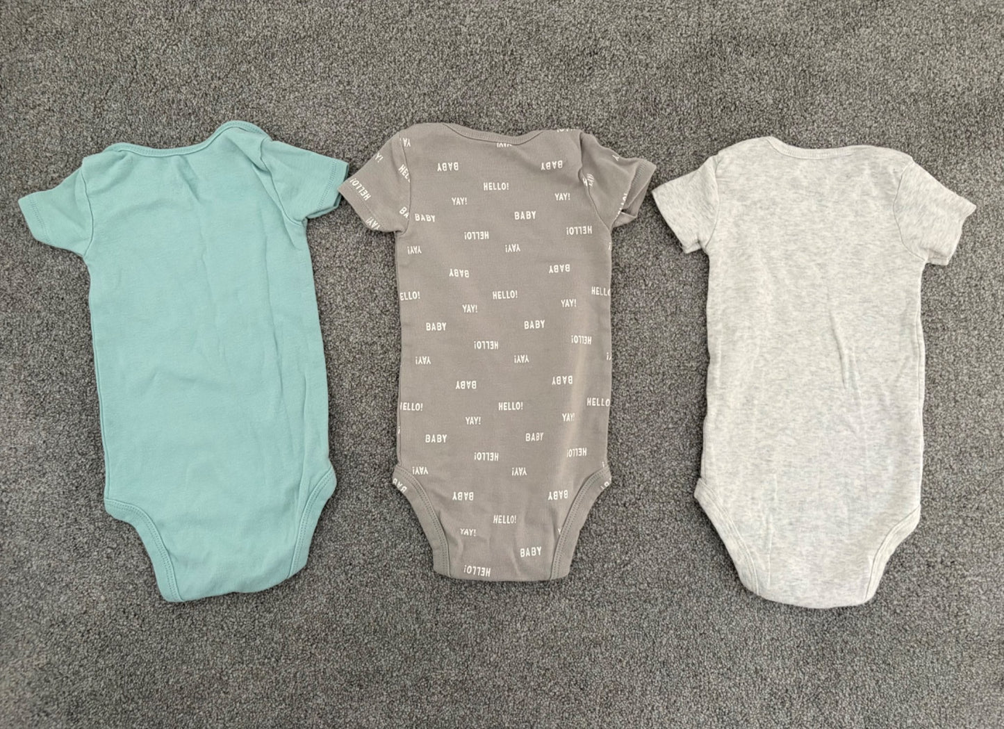 Carter’s 7-Pack Short-Sleeve Bodysuits, 9 months, Kids 9 Month (6-9M)