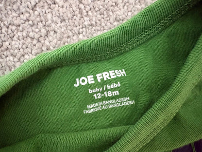 Joe Fresh Baby Boys’ Graphic Long Sleeves, 2 Shirts, Blue/Green, 12-18 months , Kids 18 Month (12-18M)