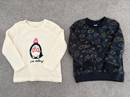 Joe Fresh Baby Boy’s Printed Terry Pullover and Waffle Knit Long Sleeve, 12-18 months, Kids 18 Month (12-18M)