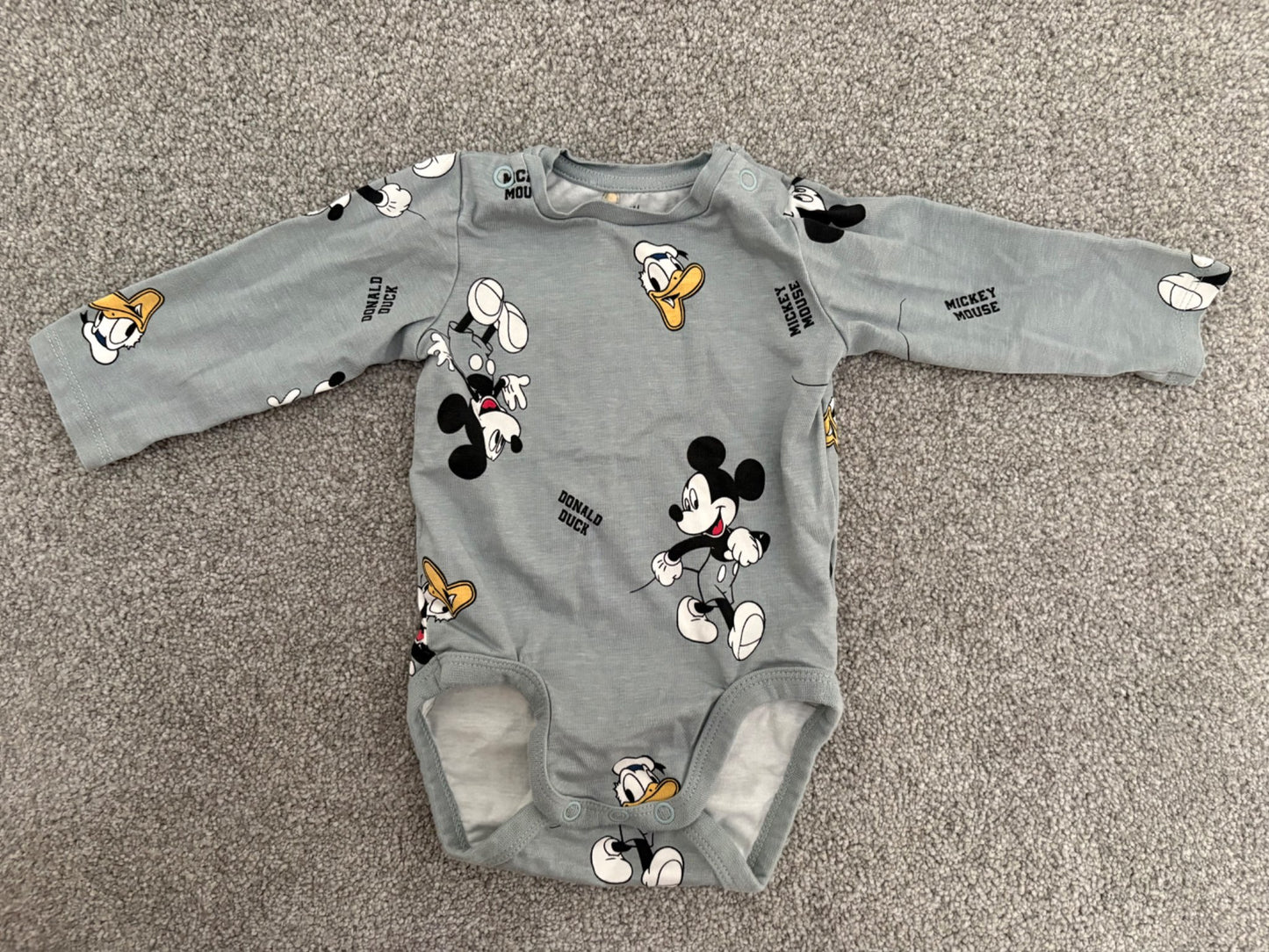 H&M 3-Piece Disney Graphic Print Set, Blue, 2-4 months, Kids 3 Month (0-3M)