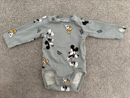 H&M 3-Piece Disney Graphic Print Set, Blue, 2-4 months, Kids 3 Month (0-3M)