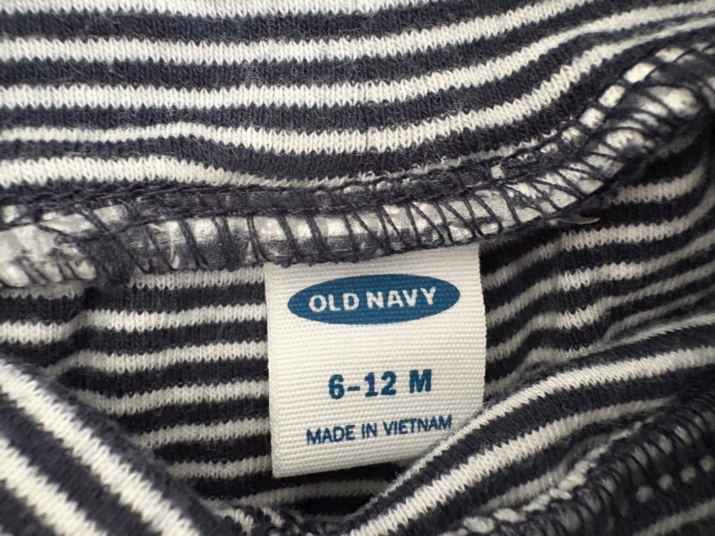 Old Navy Unisex Fold-Over-Waist Footed Pants for Baby, 4-Pairs, Blue/Grey, 6-12 months, Kids 12 Month (9-12M)