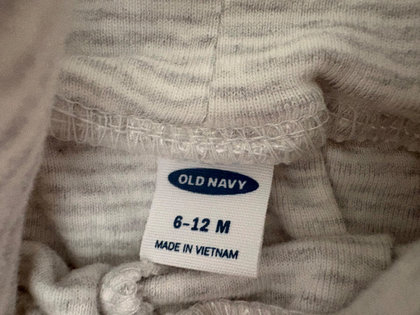 Old Navy Unisex Fold-Over-Waist Footed Pants for Baby, 4-Pairs, Blue/Grey, 6-12 months, Kids 12 Month (9-12M)
