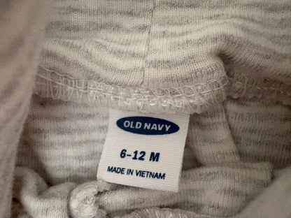 Old Navy Unisex Fold-Over-Waist Footed Pants for Baby, 4-Pairs, Blue/Grey, 6-12 months, Kids 12 Month (9-12M)